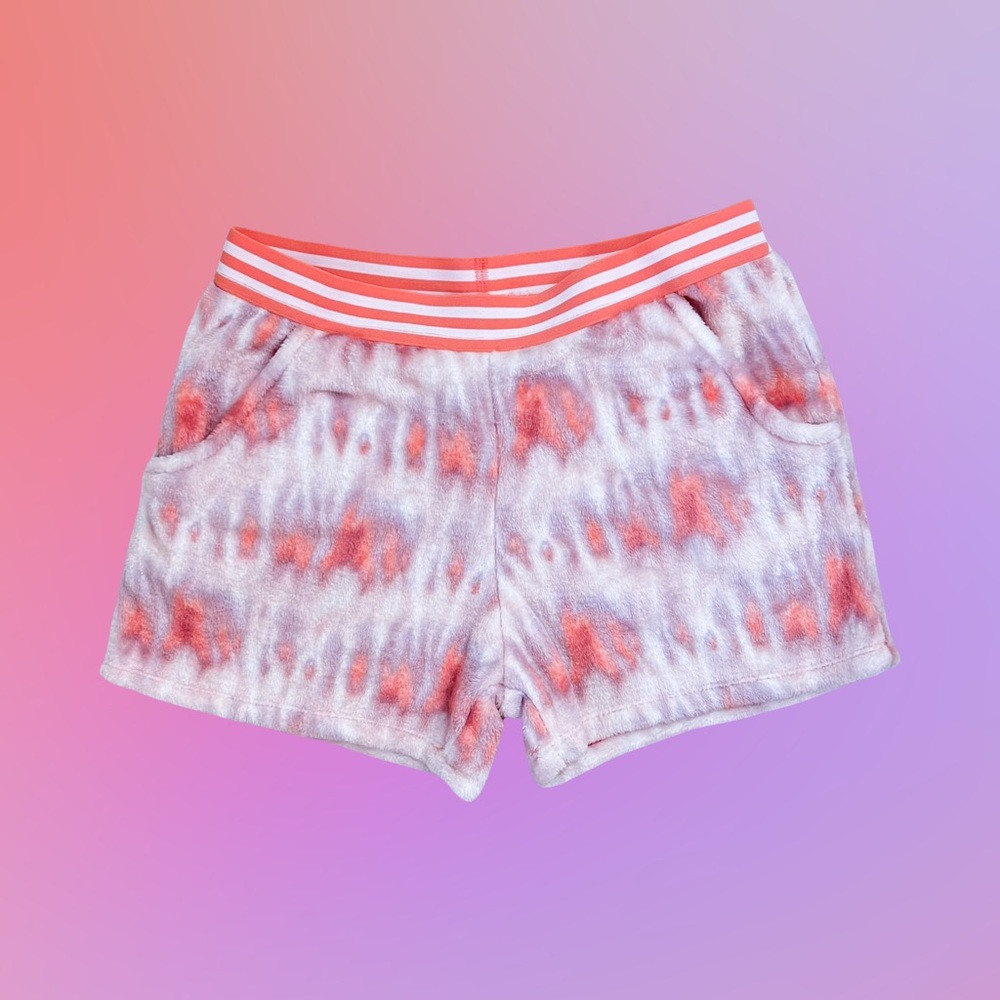 EUC 🧸 ART CLASS plush tie dye sleep shorts. L